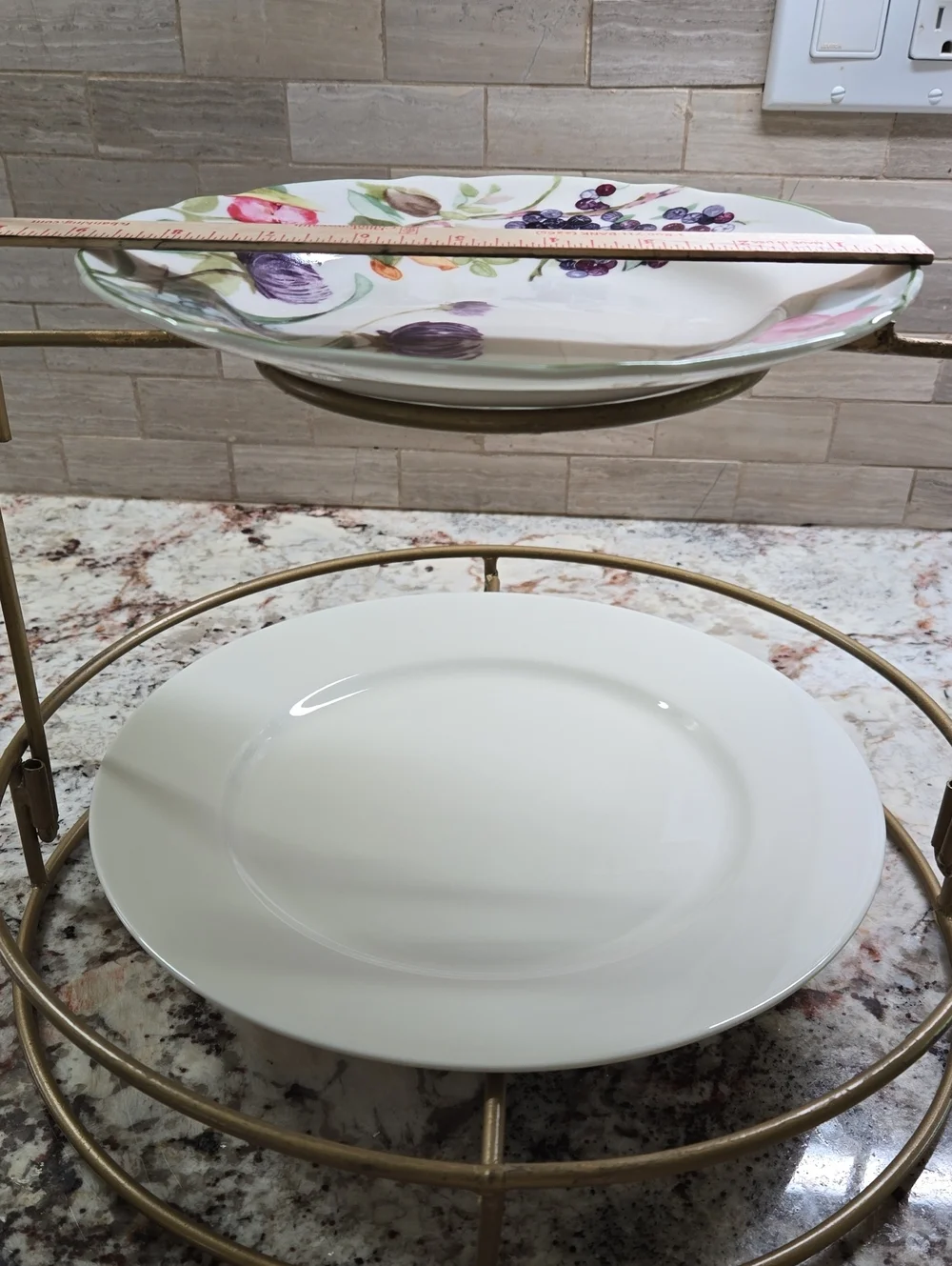 GOLD Metal Buffet Dish Rack